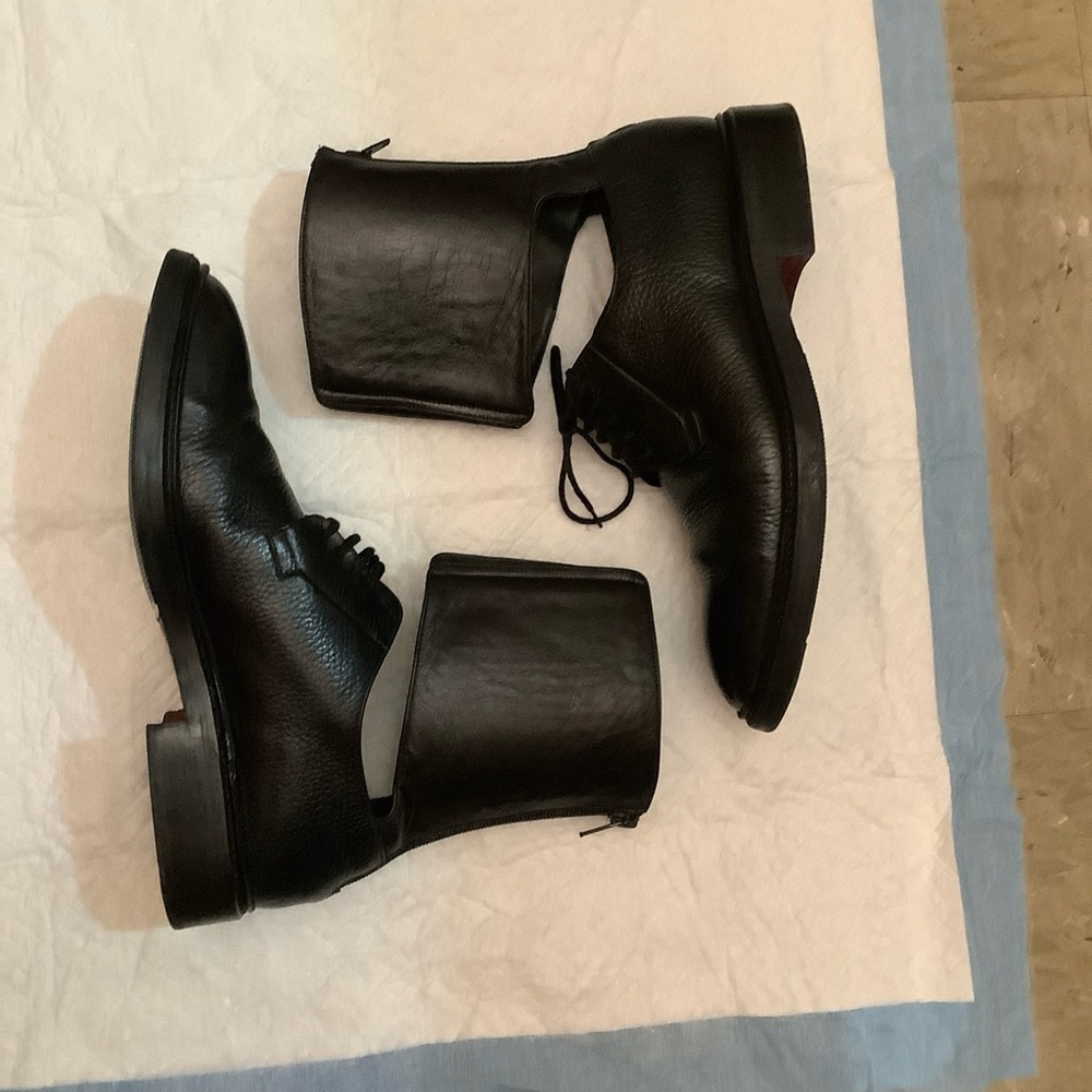 RARE Yang Li Black Leather Ankle Cuff Derby Unisex Shoes Sz. 40Eu / 10-W… - Picture 10 of 16